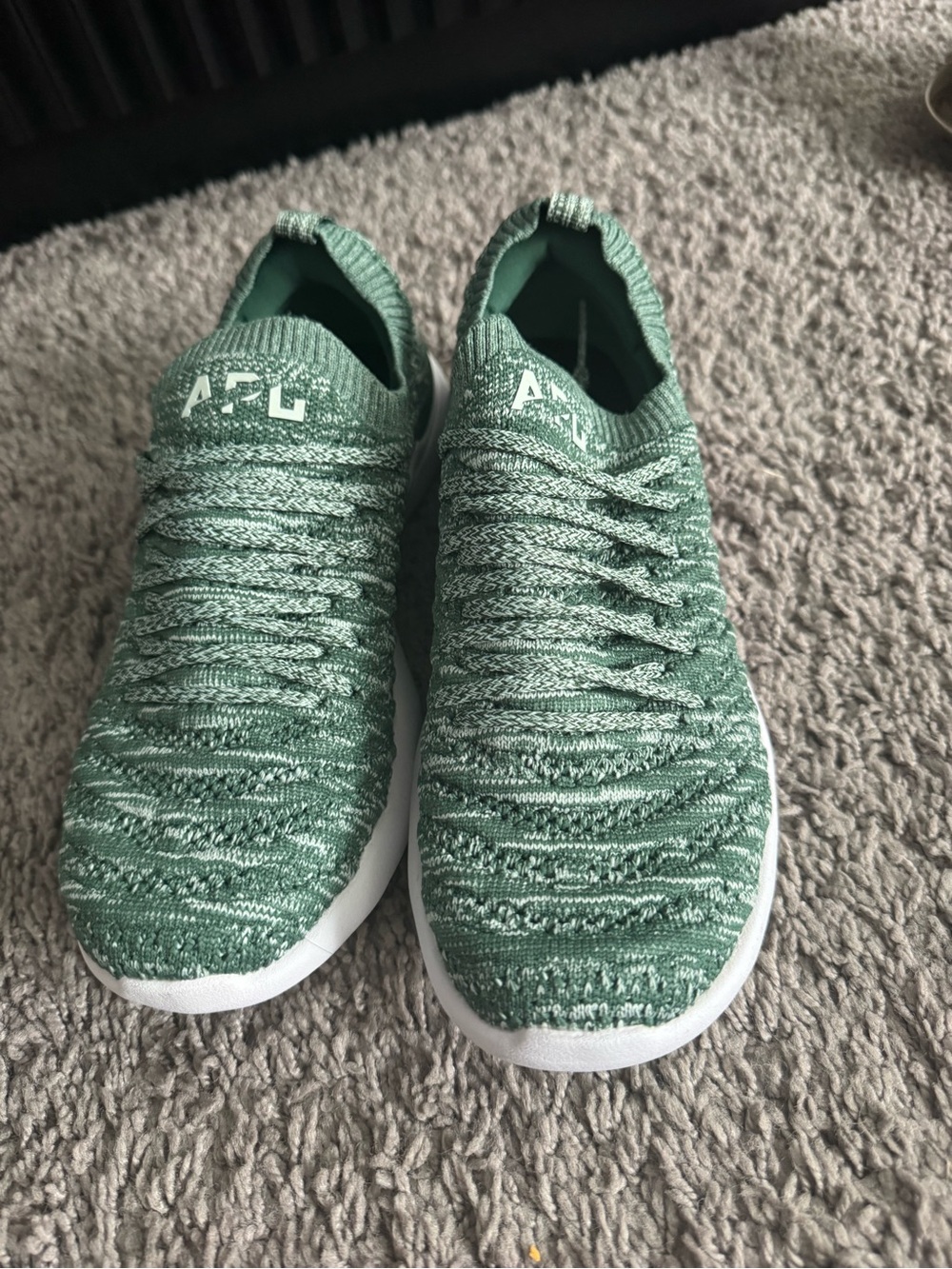 APL Green Knit Slip-On Athletic Sneakers